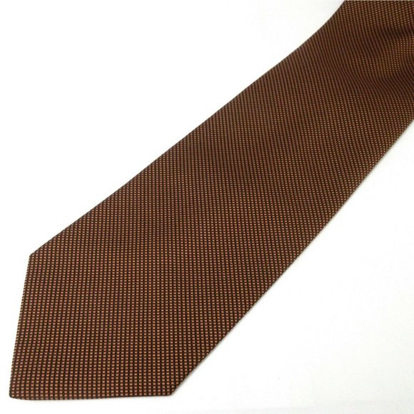 Vtg Orbach's Tulsa Oklahoma Denver City Brown with Pin Dots Tie 56" x 4" - Picture 1 of 4